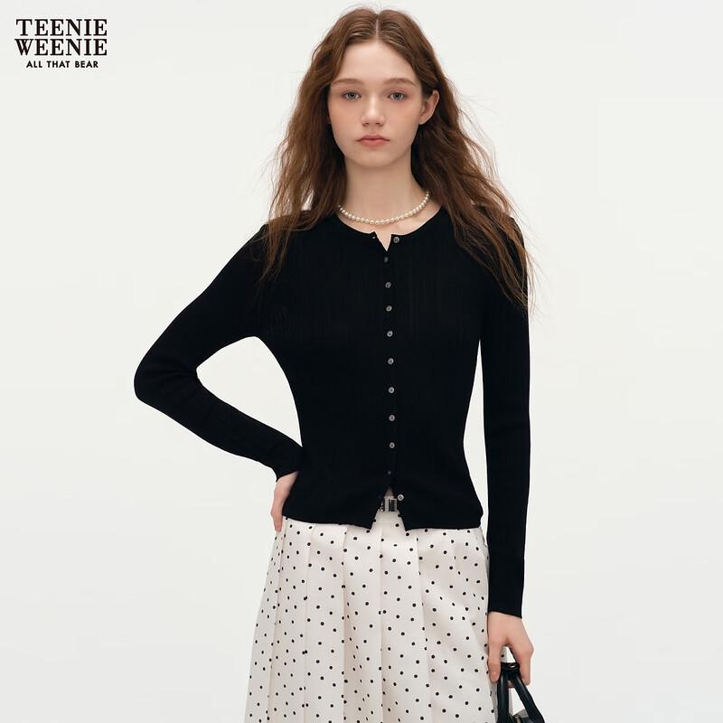 Teenie Weenie Женский вязаный кардиган с буквой и маленьким мишкой