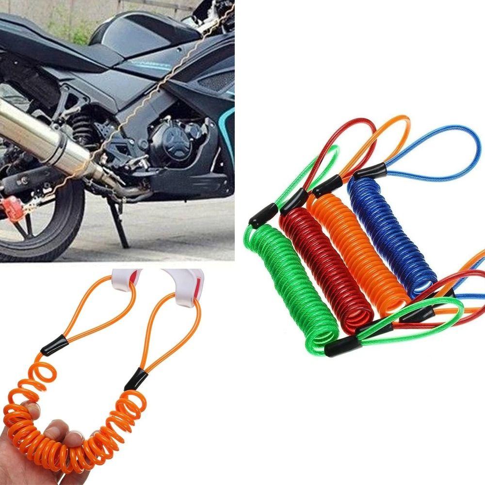 Anti-lost Bike Spring Reminder Cable Metal Disc Brake Lock Rope Universal