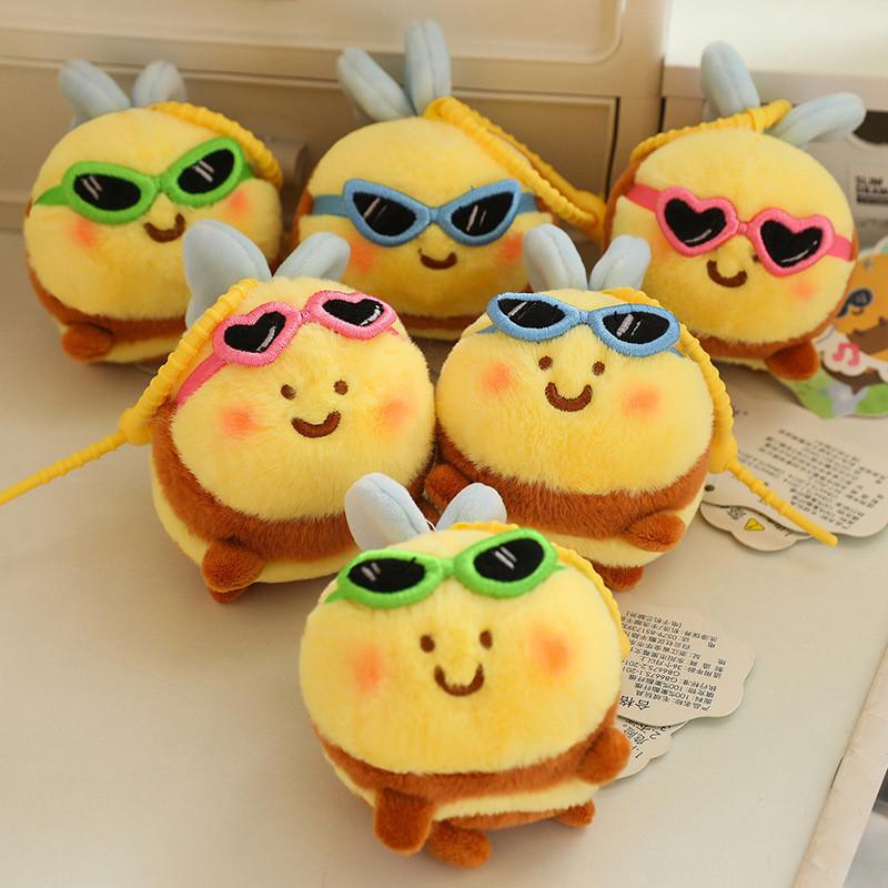 Cute Cartoon Snot Bear Bee Plush Toy Pendant Girl Bags Key Gifts Decoration