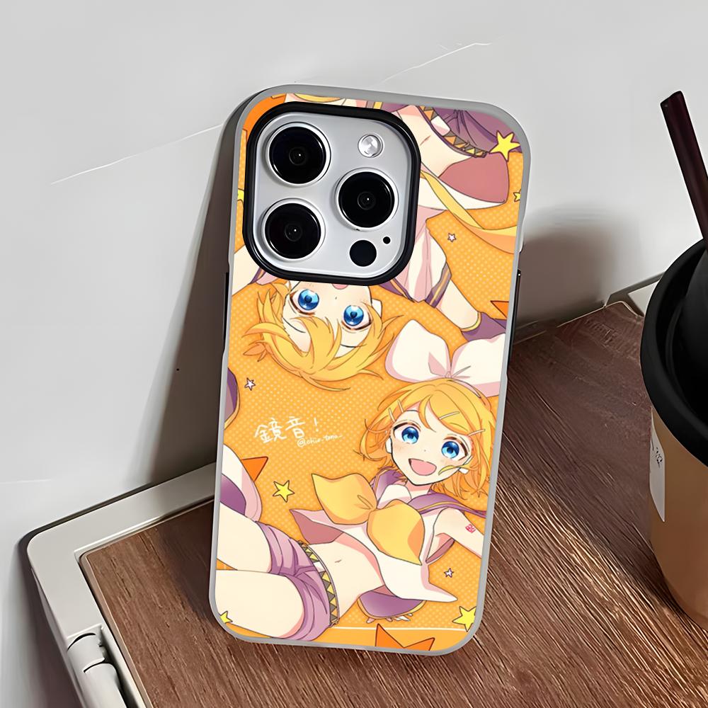 Чехол для телефона KagamineS Rin Len Для IPhone 17 Air 16 E 15 14 Plus 13 12 11 Pro Max Желейный 2-в-1 Защитный чехол
