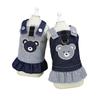 Breathable Pet Strap Denim Skirt Soft Dog Vest Harness Fashion Pet Bear Stripe Dress  Spring