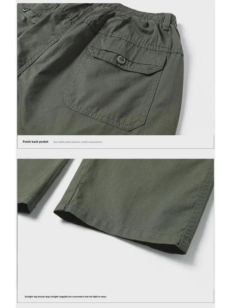 Мужские легкие спортивные брюки с несколькими карманами для активного отдыха - Свободного кроя, Прямые брюки больших размеров