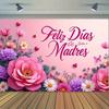 2D Pink Rose & Daisy Mother's Day Photo Booth Background