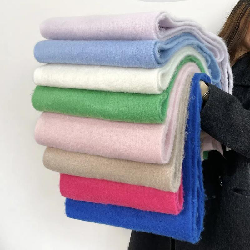 Mohair Scarf Solid Color Sweet Potato Item Warm Medium Long Scarf,winter Neck Tieshawl Scarf
