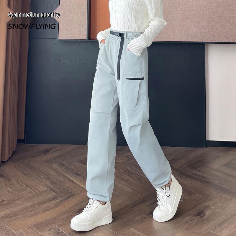 Женские брюки в стиле рабочей одежды с пухом белой утки