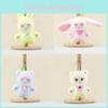 Bunny Transformative Plush Keychain Cartoon Dress Up Rabbit Toy And Keyring