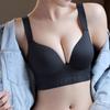 Women's Seamless Tank Top Bra Comfortable Push-Up Bra with Side Gathering Plus Size Bra