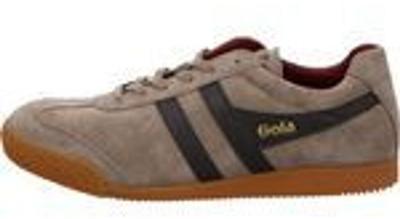 Кроссовки Gola Harrier Suede (CMA192) цвета носорога/темно-коричневого/темно-красного