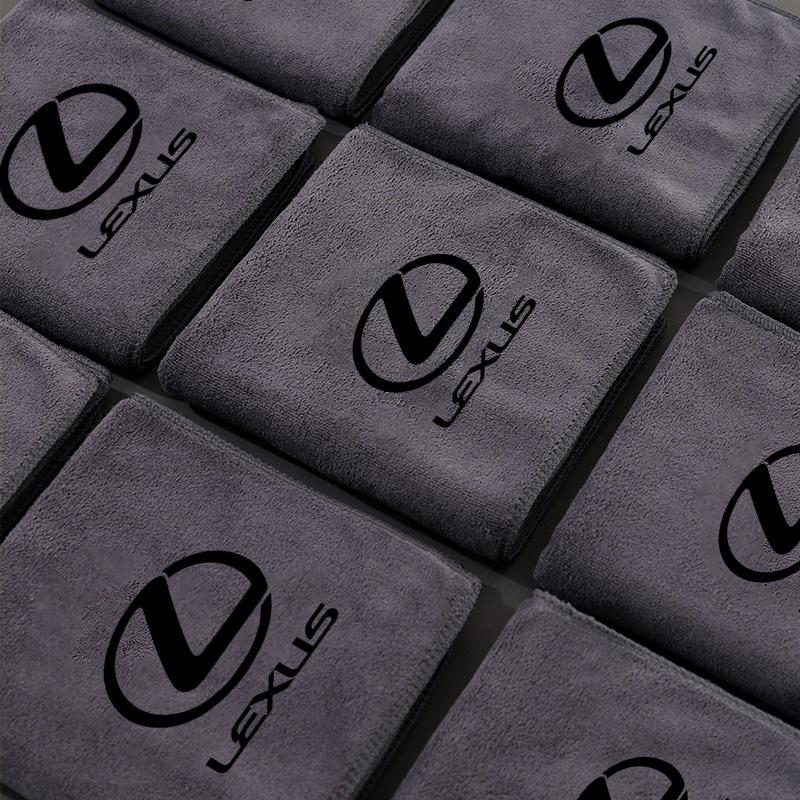 Suede Microfiber Towel Car Logo Wash Cleaning Rag Cloth For Lexus ES RX NX LS UX LM LX GX LC RZ IS CT GS RC HS SC TX LBX F SPORT