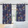 2Pcs Floral Botanical Print Curtains Natural Flowers Farmhouse Drapes Living Room Bedroom Kitchen Decoration Blackout Curtains