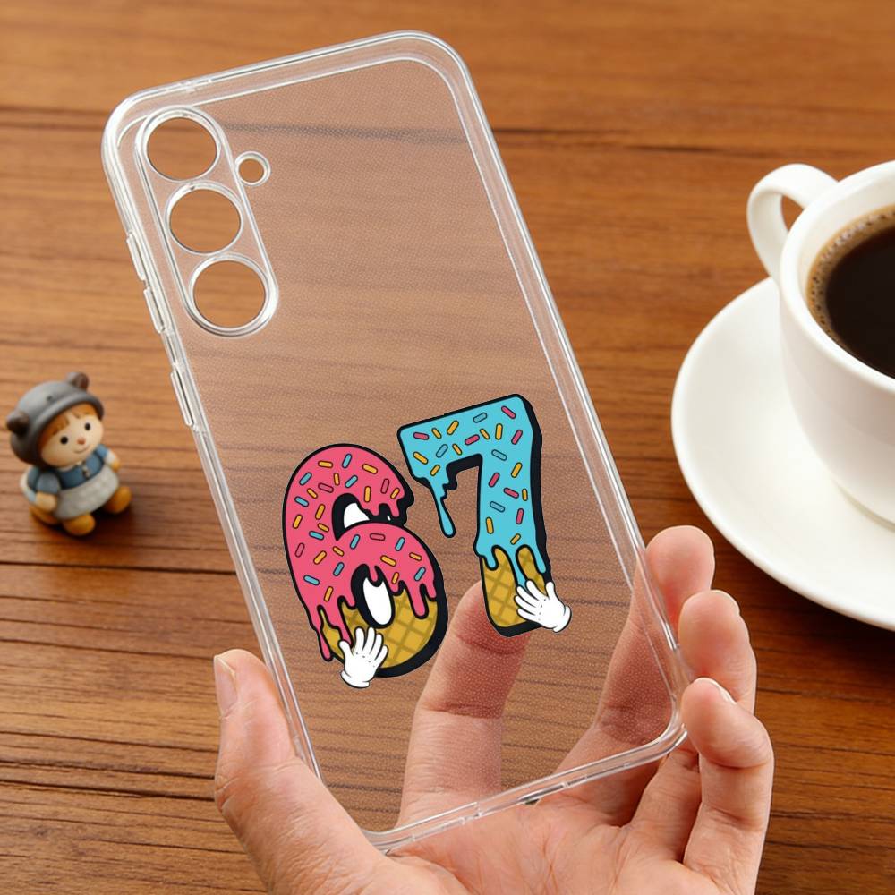 67 S-SIX-X S-SEVEN-N art phone Case For Samsung S25,24,21,22,23,30,Ultra,20,Plus,Fe,Lite,Note Transparent Cover
