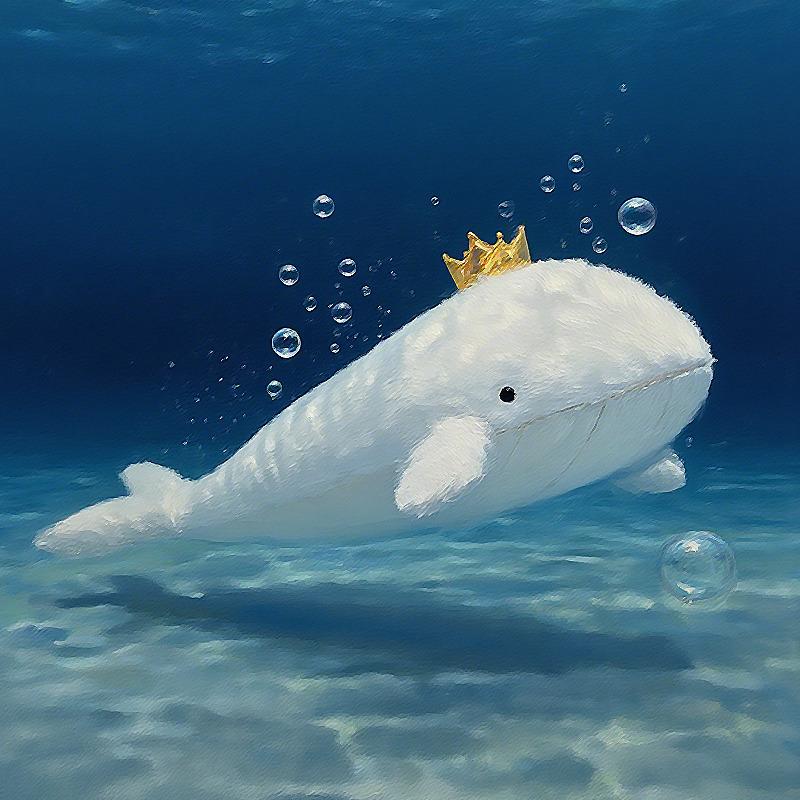 Белый Кит Мягкая Плюшевая Игрушка Под Водой Корона Кит Милое Морское Животное Набитые Плюшевые Куклы Подарки Идеально Для Девочек Детский День Рождения Украшение