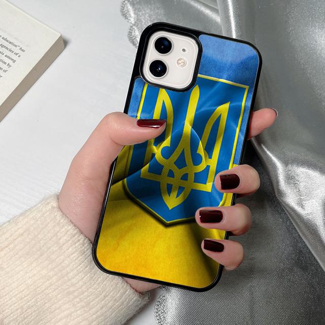Чехол для телефона с флагом Украины для iPhone 17 Air 16 15 14 12 13 PLUS 11 PRO MAX Задняя крышка Fundas