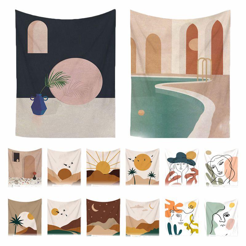 Wall Tapestry Hanging Bedroom Aesthetic Sun Moon Art Decor Background Prop Photo