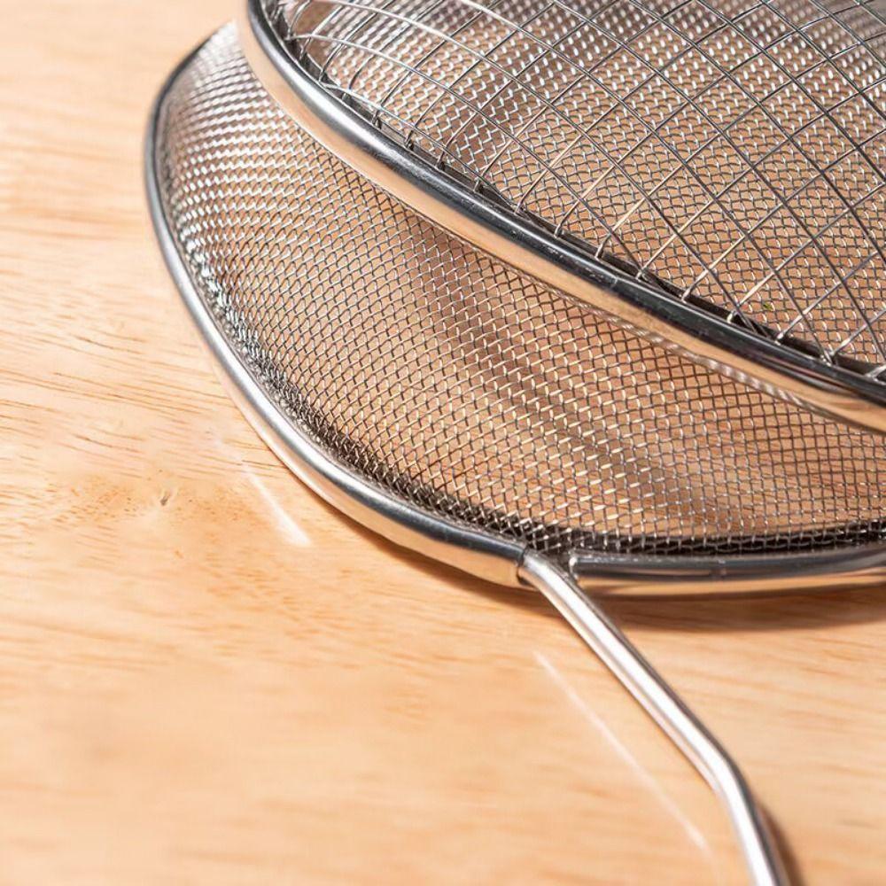 Oval Stainless Steel Strainer Scoop Stainless Steel Frying Strainer Spoon Draining Spoon  Baking