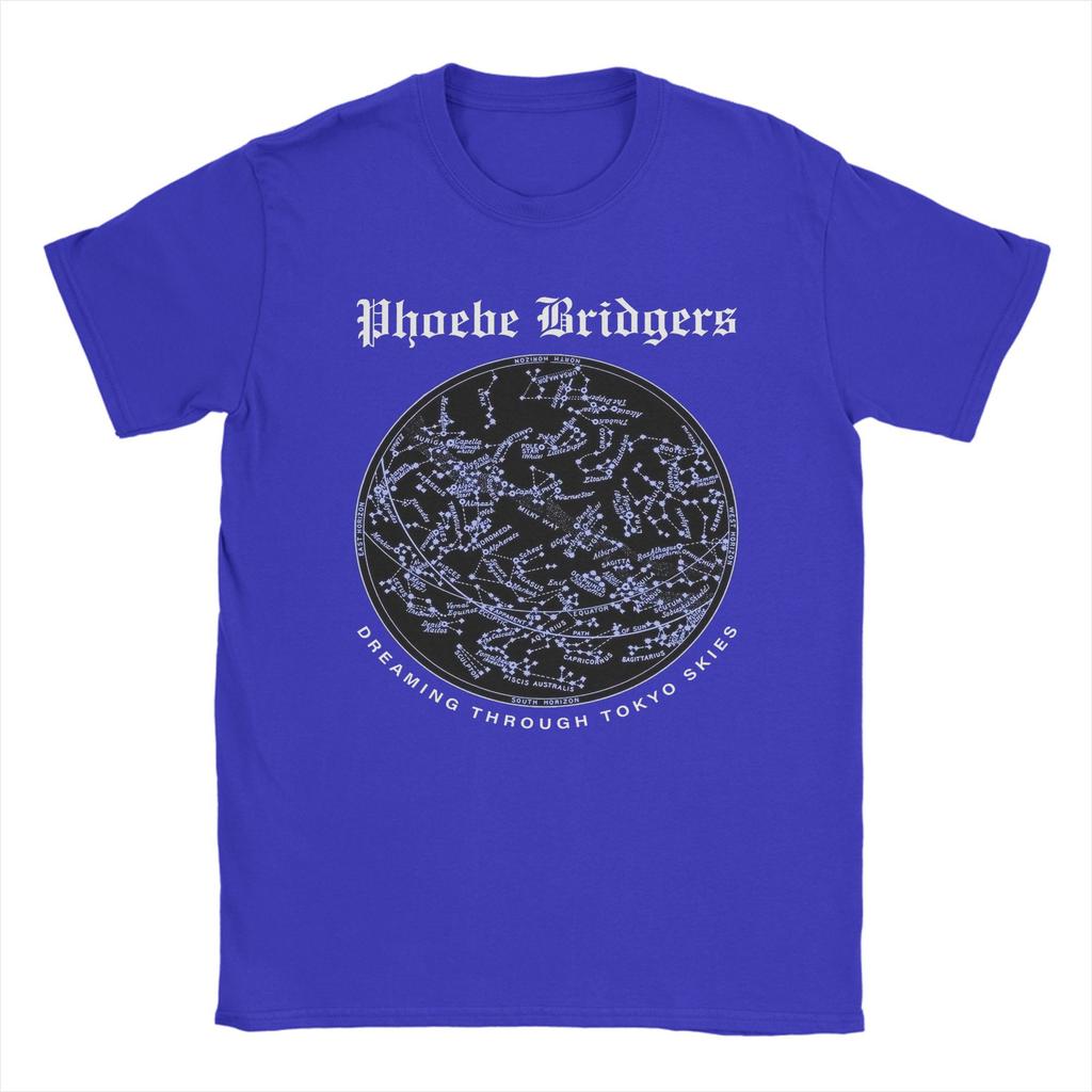 Мужская футболка Phoebe Bridgers Dreaming Through Tokyo Skies из чистого хлопка, забавные футболки с коротким рукавом и круглым вырезом, футболка большого размера