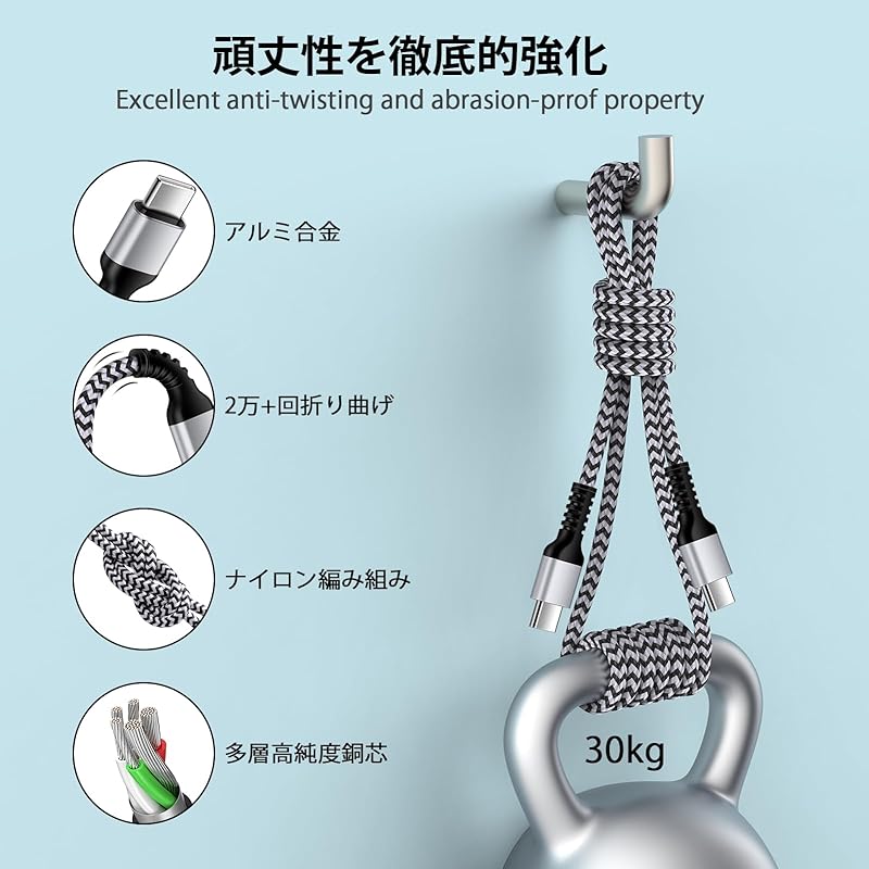 Ocbuo Type C Cable Short Usb Cable Type C-usb-c 30W Fast Charging Short 30cm Genuine Convenient To Carry Usb Pd Iphone15 iPhone16e Typesee Type C for