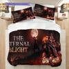 Fantasy Warriors Battle Bedding (1 * duvet cover + 2 * pillowcase, without core) 2D Flat Christmas birthday gift Bedding set Soft and comfortable