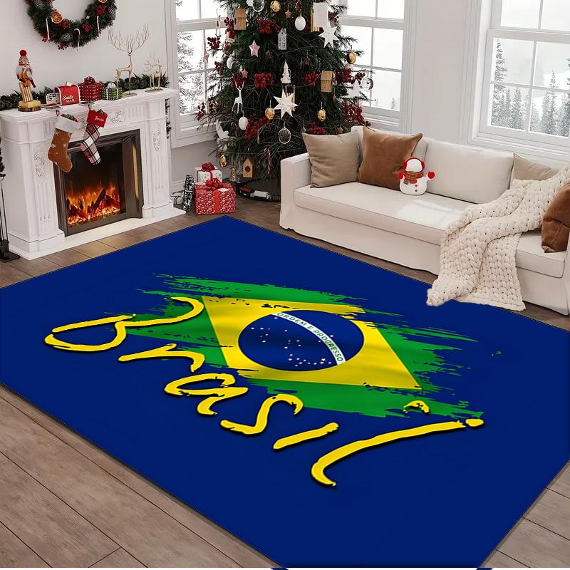 Brazil Rug Area rug for Livingroom, Bedroom, Palyroom, Chair Rug, Office Rug, Floor mat, Large Size Fan Christmas Birthday gift