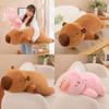 Pillow Capybara Plush With Inner Liner Soft Short Fur Stuffed Animal Toy
