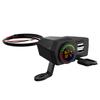 Qc3.0 Volt Meter Phone Charge Bracket Temperature Meter Black A For Moto Scooter