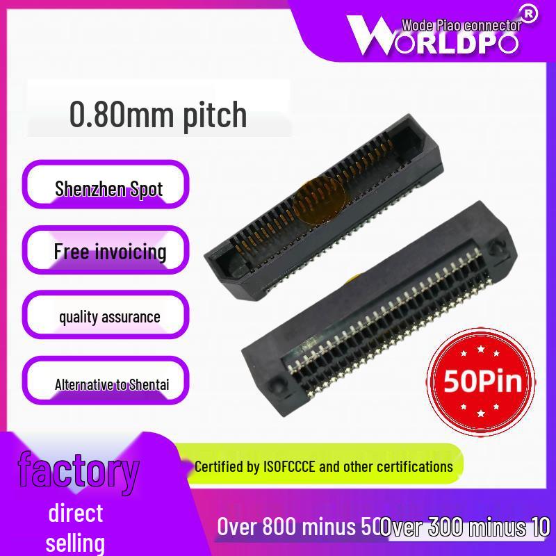 ERF8-025 50-Pin Female Connector, 2 Rows, 7/10mm Mating Height