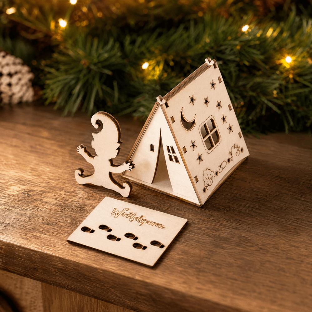 Wood DIY Miniature Wooden House Hand-Painted Mini Wooden House Miniature Tent Prop  Outdoor Scene