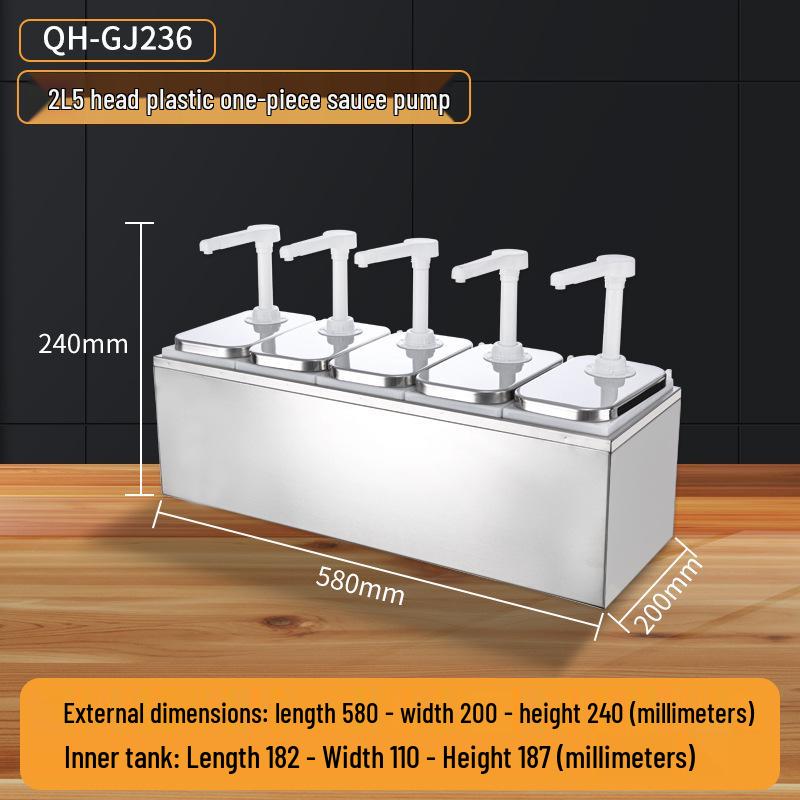 Stainless Steel Sauce Pump Dispenser for Coffee, Syrup, and Jam