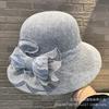 New sun hat women's summer thin bow bucket hat basin hat Korean version foldable sunscreen sunscreen mesh gauze hat