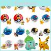 Pokemon Poke Ball Elf Figure Model Toy Pikachu Charmander Litten Rockruff Game Anime Figure