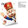 Decorative Window Film Christmas Static Clings, Removable Glass Decals, Snowman Santa Reindeer Nutcracker Winter Holiday Art with Snowflakes, Reusable