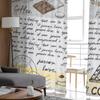 Retro Poster Coffee Eiffel Tower Sheer Curtains For Living Room Bedroom Tulle Curtains Kitchen Window Treatments Panel Drapes