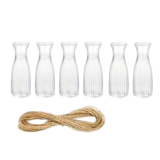 Plastic Clear Bud Vases, Modern Table Centerpiece Flower Vase, Simple Transparent Decorative Vase for Home Dining Table Wedding Flower Arrangement