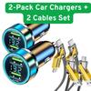 Premium 3.1A Dual USB Car Charger with Voltage Display - Fastest Charging for All Phones