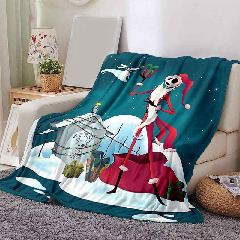 1Pc Nightmare Before Christmas Blanket Soft And Comfortable Casual Warm Camping Travel Christmas Halloween Gift M921496