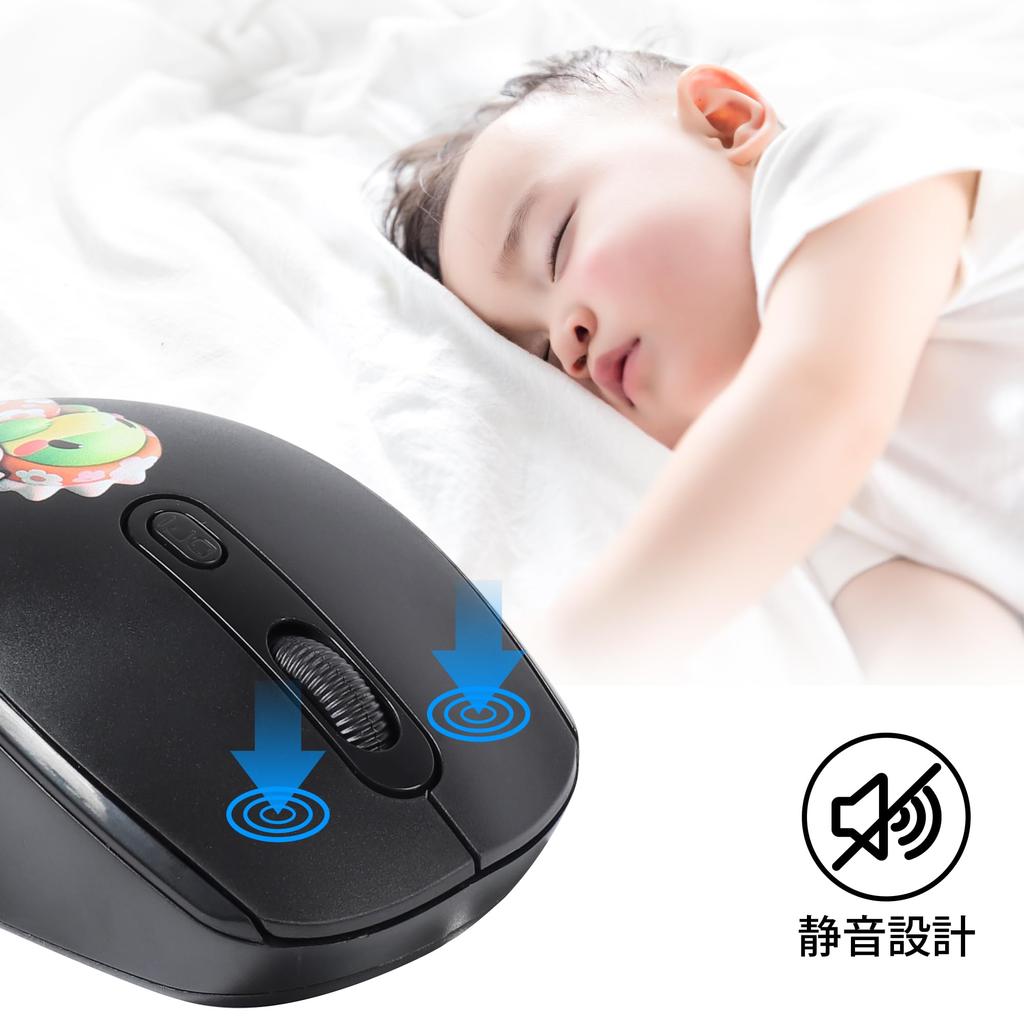 2.4Ghz USB Wireless Mouse, Quiet, Wireless, Compact, 4-Button, Optical, Lightweight, Portable, Compatible with PCs, Computers, Laptops, Windows, Mac,