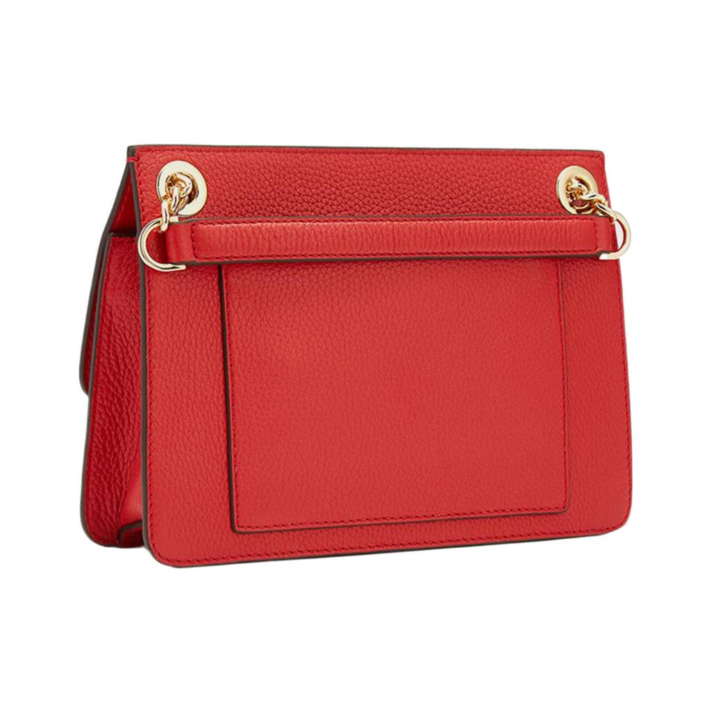 MICHAEL KORS Kathy Grain Cow Leather With Textile Small Square Bag, Shoulder Bag, Crossbody Bag Medium Women's Red 35H8GY8C1L-652