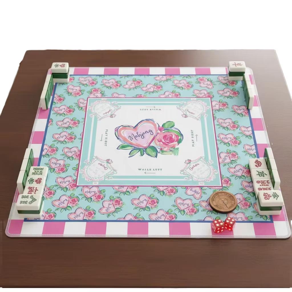 American Mahjong Mat Luxury Non Slip Noise Reduction Washable Suitable for Household & Picnic