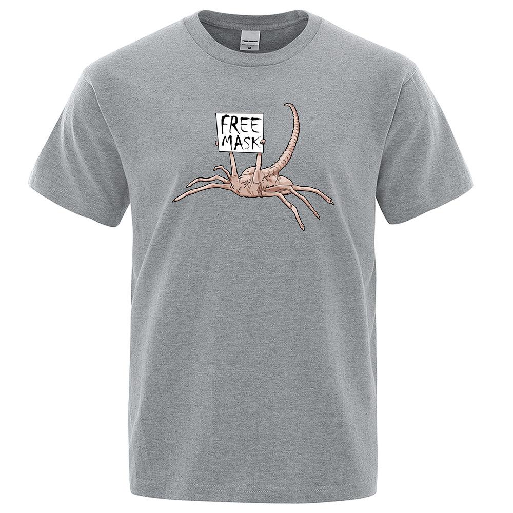 Alien Free Mask Printed T Shirt Brand Short Sleeve Men T-Shirt