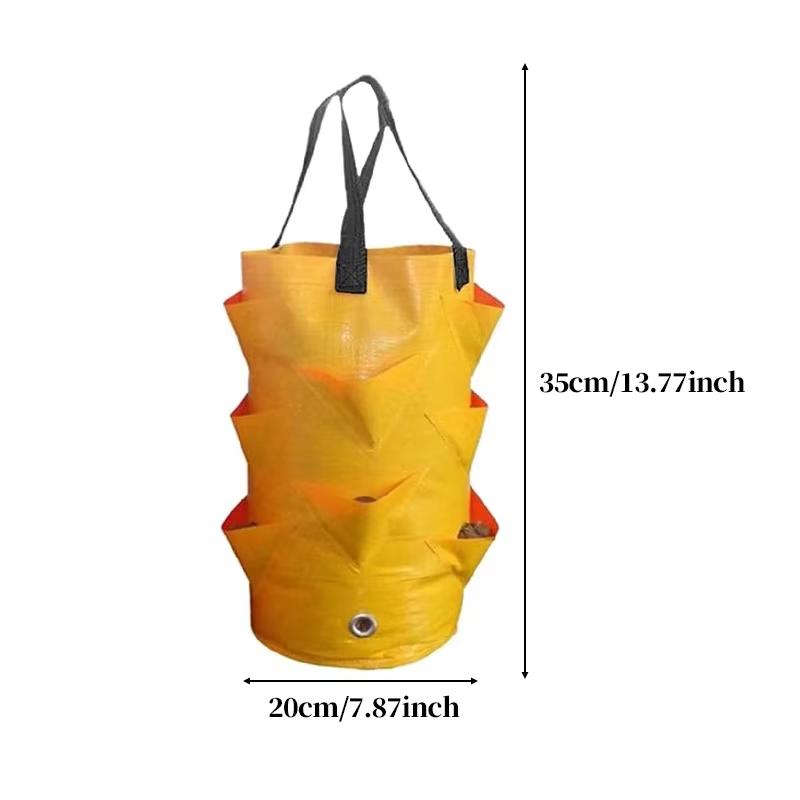 Клубничная подвесная сумка-горшок для трав, легкое садовое хранилище, контейнер для ухода за растениями и их демонстрации - Экологичная сумка для выращивания