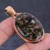 Watermelon Tourmaline Gemstone Copper Jewelry Pendant 2.09"