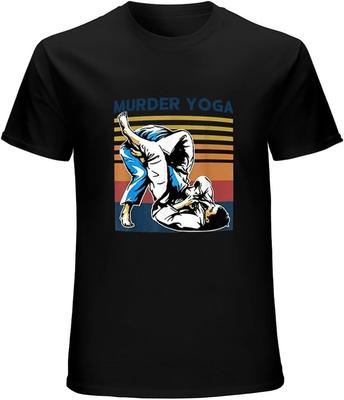 Murder Yoga Funny Vintage Jui Jitsu Brazilian Wrestling Gift Top Short Sleeve T-Shirt Black