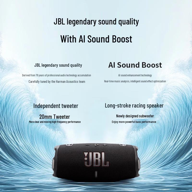 JBL Charge 6 AI Portable Waterproof Bluetooth Speaker