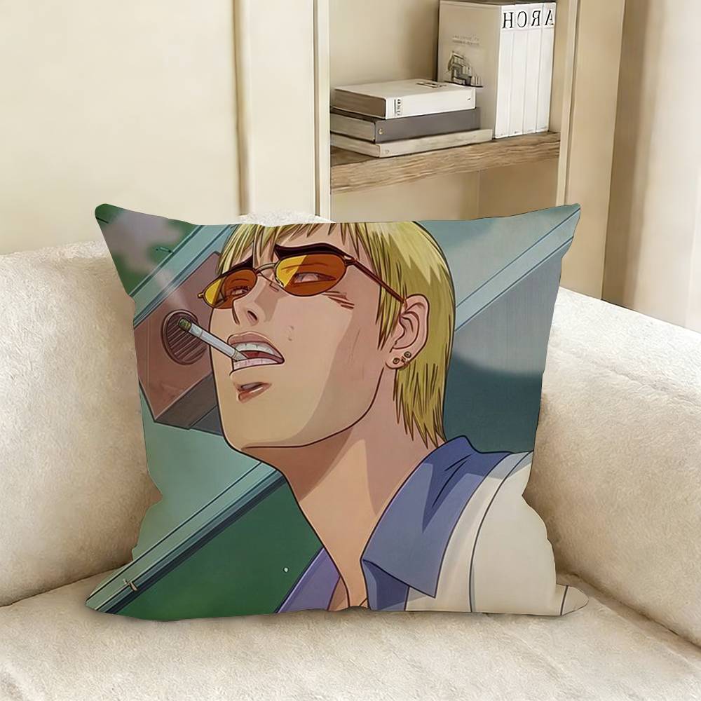 GTOonizuka TTeacher Various Sizes Square Pillow Case For Car Home Bedchamber Decor