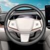 New Round Car Steering Wheel Cover For Toyota bZ7 BZ7 2025 2026 UltraThin Leather Anti Scratch Non-slip Interior Accessories