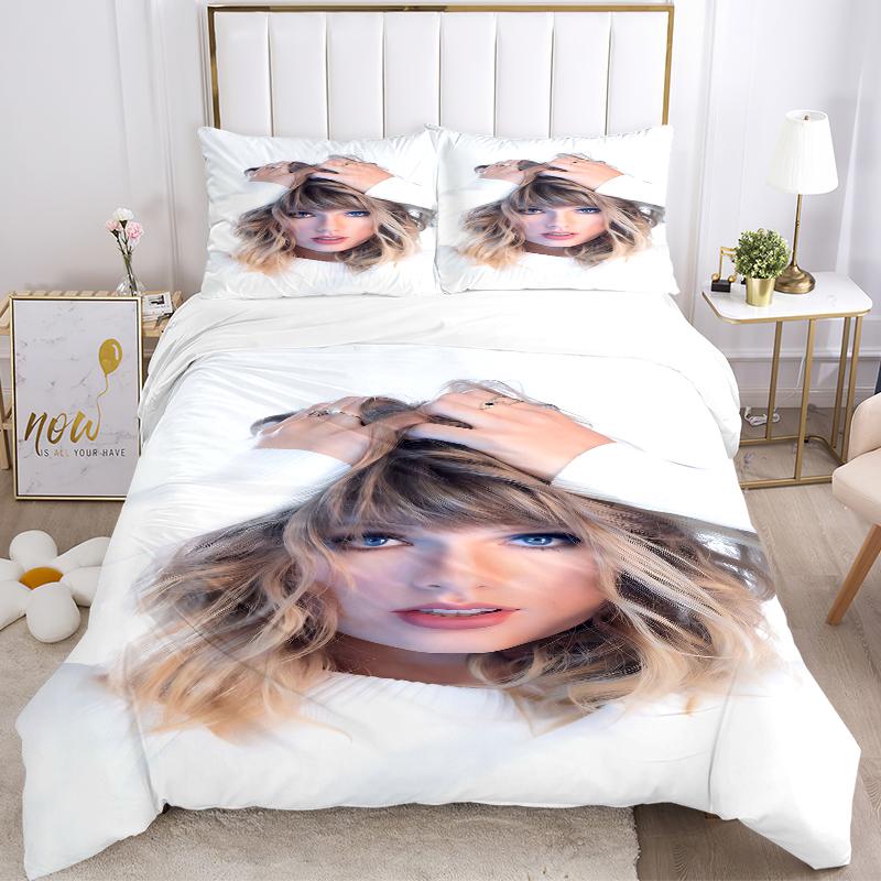 3Pcs Taylor Swift'S Hair Style Bedding Sets For All Sizes New 3D Printed Bed Cover Comforter Duvet Cover Pillowcase Bedroom Decoration
