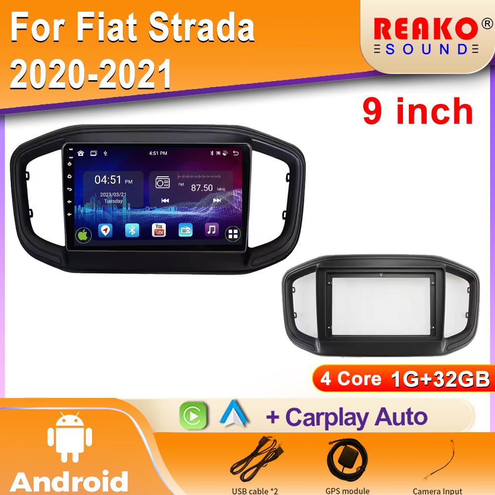 Android 2K Car Radio For Fiat Strada 2020 2021 2022 Video Multimedia Player Navigation Stereo GPS Carplay Autoradio