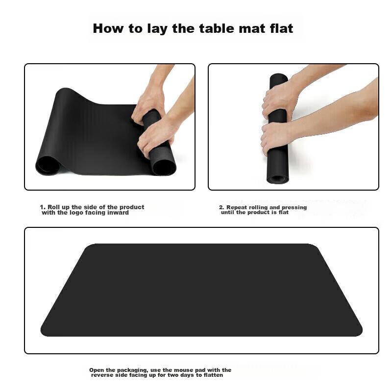 Mouse Pad Medium Size Desk Pad Laptop Mat Keyboard Pad Writing Table Mat Home Mat Waterproof Customizable Large Size, Black Medium Single-Sided