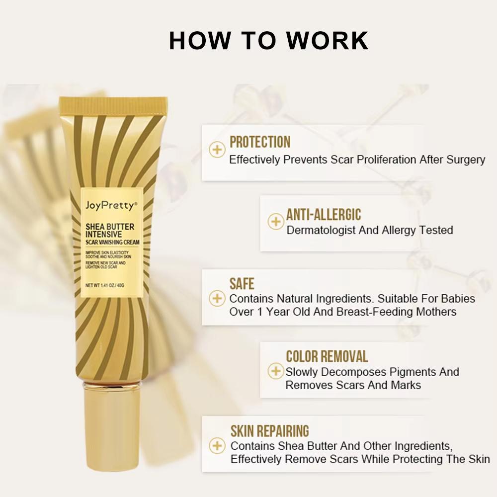 Shea Butter Scar Removal Cream Stretch Marks Treatment Sunburn Burns Old Scars Smoothing Whitening Cream Gel Body Face Skin Care