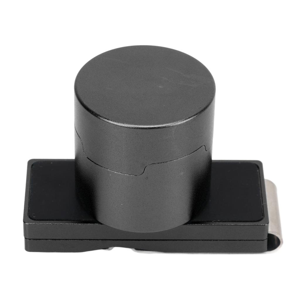 Magnetic Billiard Chalk Holder Aluminium Alloy Round Snooker Cue Chalk Box with Fixed Clip Portable